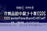 华联控股(000036.SZ)：2023年净利润8162.77万元，同
下降81.27%