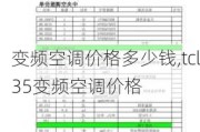 变频空调价格多少钱,tcl35变频空调价格