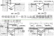 伸缩缝宽度不一致怎么处理,伸缩缝宽度不一致怎么处理好