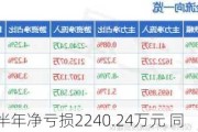 盈方微：上半年净亏损2240.24万元 同
收窄