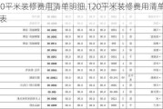 120平米装修费用清单明细,120平米装修费用清单明细表