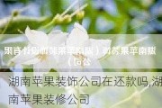 湖南苹果装饰公司在还款吗,湖南苹果装修公司