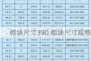 砌块尺寸390,砌块尺寸规格