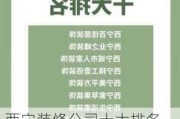 西宁装修公司十大排名,西宁装修公司排名前十口碑推荐