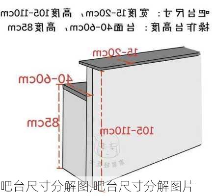 吧台尺寸分解图,吧台尺寸分解图片