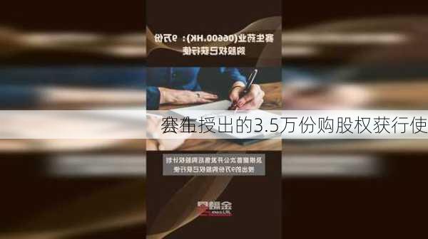 赛生
公布授出的3.5万份购股权获行使