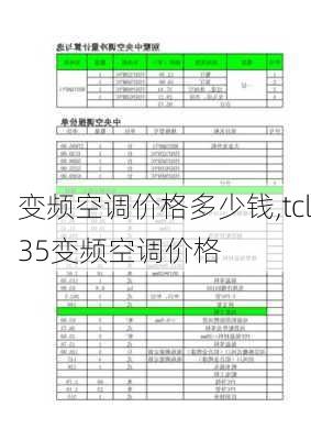 变频空调价格多少钱,tcl35变频空调价格