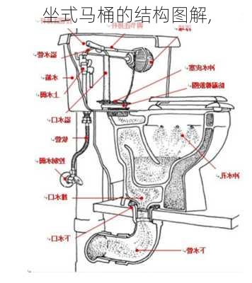 坐式马桶的结构图解,