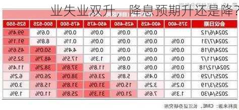 业失业双升，降息预期升还是降？