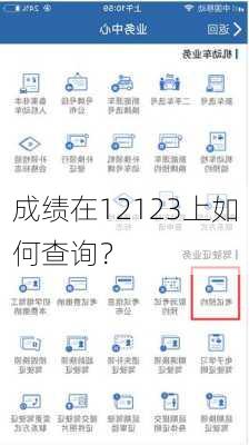 
成绩在12123上如何查询？