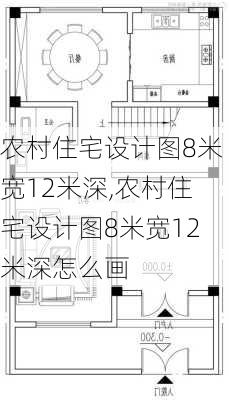 农村住宅设计图8米宽12米深,农村住宅设计图8米宽12米深怎么画