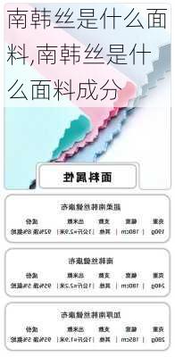 南韩丝是什么面料,南韩丝是什么面料成分