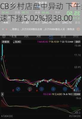 CB乡村店盘中异动 下午盘急速下挫5.02%报38.00
