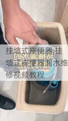 挂墙式座便器,挂墙式座便器漏水维修视频教程