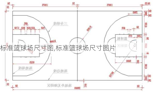 标准篮球场尺寸图,标准篮球场尺寸图片