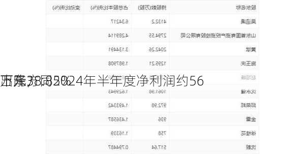 
出东方：2024年半年度净利润约56
万元，同
下降38.85%