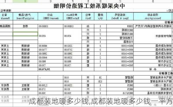 成都装地暖多少钱,成都装地暖多少钱一平方