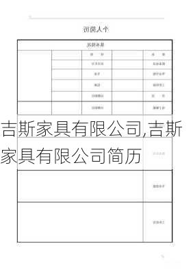 吉斯家具有限公司,吉斯家具有限公司简历