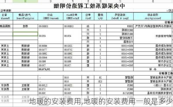 地暖的安装费用,地暖的安装费用一般是多少