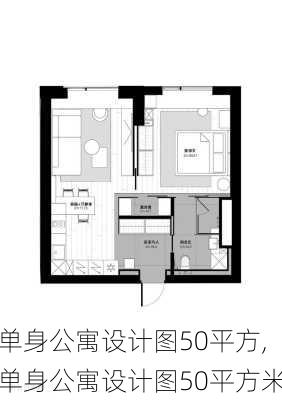 单身公寓设计图50平方,单身公寓设计图50平方米