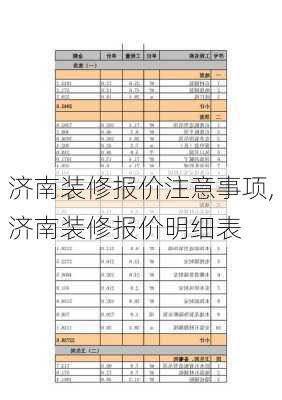 济南装修报价注意事项,济南装修报价明细表