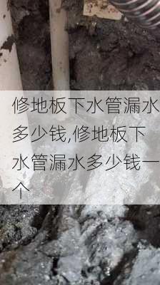 修地板下水管漏水多少钱,修地板下水管漏水多少钱一个