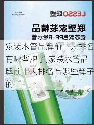 家装水管品牌前十大排名有哪些牌子,家装水管品牌前十大排名有哪些牌子的