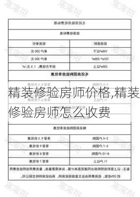 精装修验房师价格,精装修验房师怎么收费