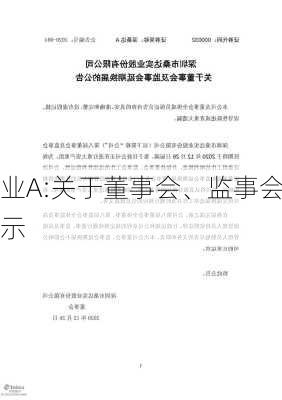 深物业A:关于董事会、监事会延期
的提示
公告