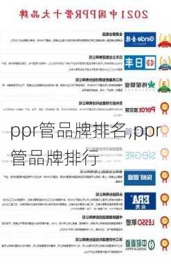 ppr管品牌排名,ppr管品牌排行