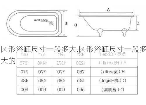 圆形浴缸尺寸一般多大,圆形浴缸尺寸一般多大的