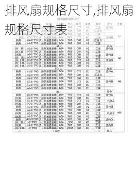 排风扇规格尺寸,排风扇规格尺寸表